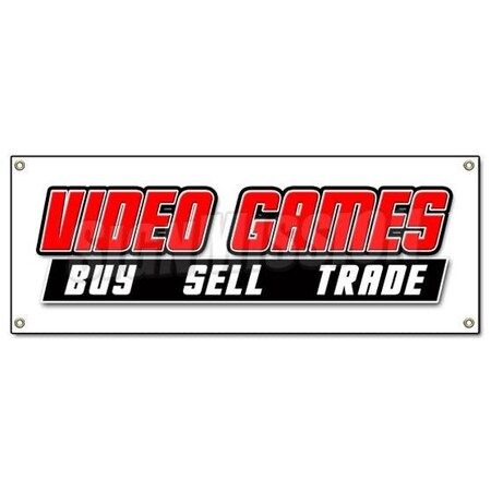 Signmission VIDEO GAMES BANNER SIGN buy sell trade game signs computer rental rent B-Video Games